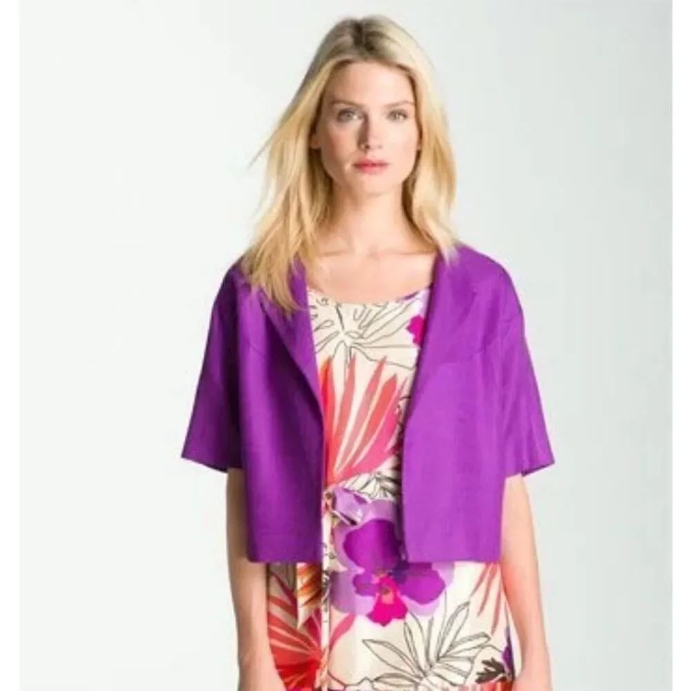 KATE SPADE NEW YORK Women's VIOLET PURPLE Lined Cropped MICAH Jacket size 14